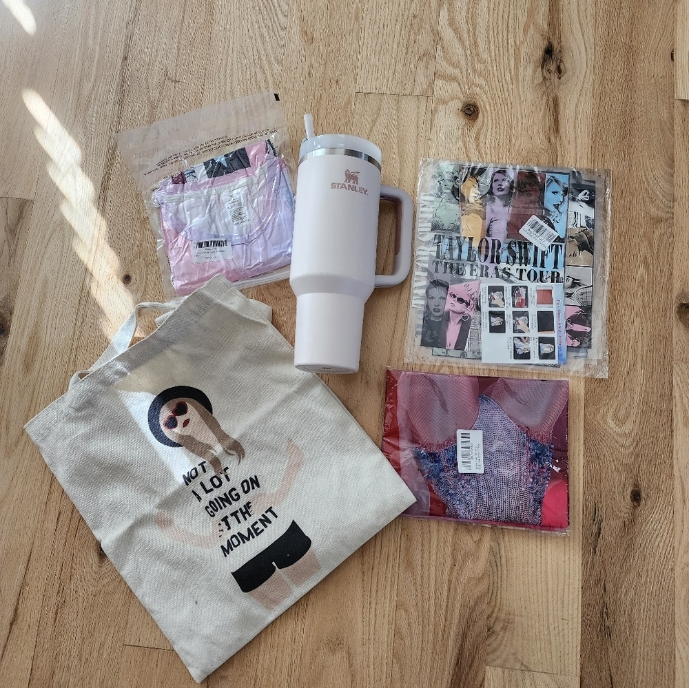 Stanley cup and Taylor merchandise set